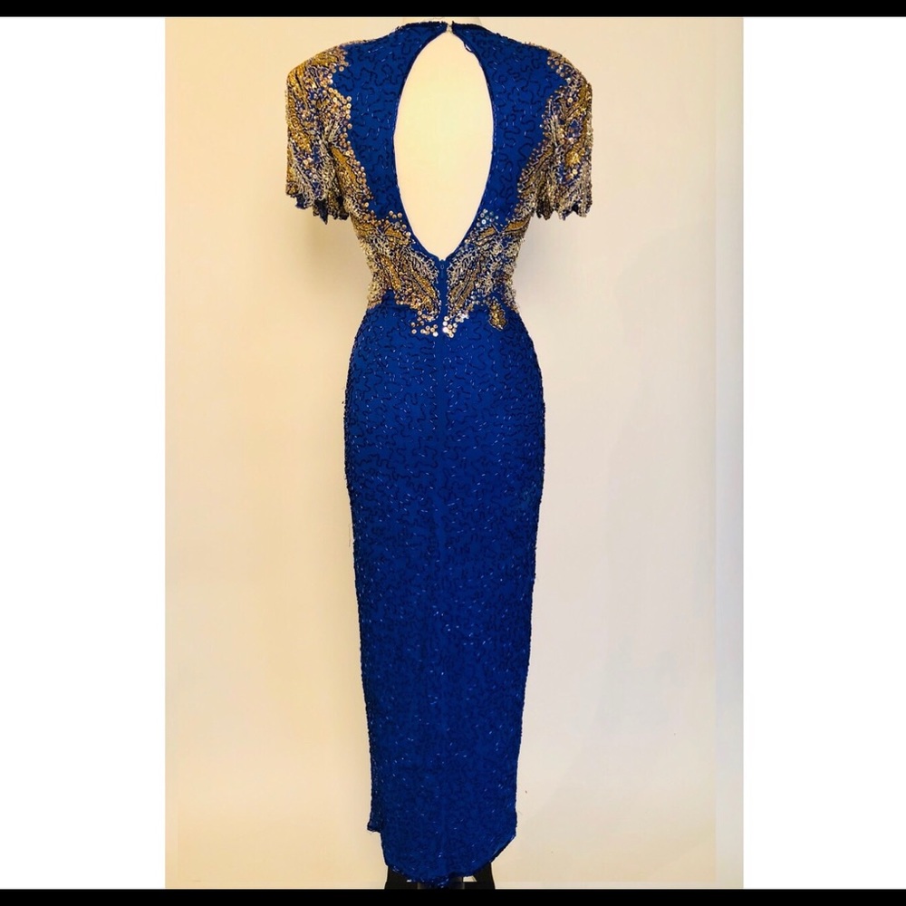 Vtg FULLY Beaded & Sequined Gown STUNNING!!!